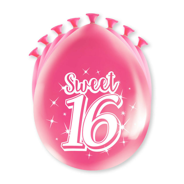 Sweet 16 Ballonnen - 8 stuks - 30 cm