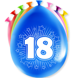 18 jaar Ballonnen - 8 stuks - 30 cm