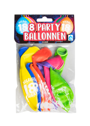 18 Years Balloons - Pack of 8 - 30 cm