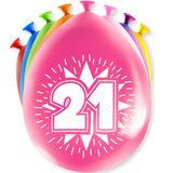 21 jaar Ballonnen - 8 stuks - 30 cm
