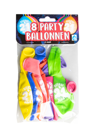 21 Jahre Luftballons - 8 Stück - 30 cm