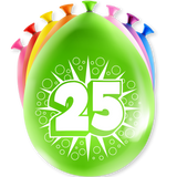 25 jaar Ballonnen - 8 stuks - 30 cm
