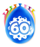 60 jaar Ballonnen - 8 stuks - 30 cm