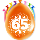 65 jaar Ballonnen - 8 stuks - 30 cm
