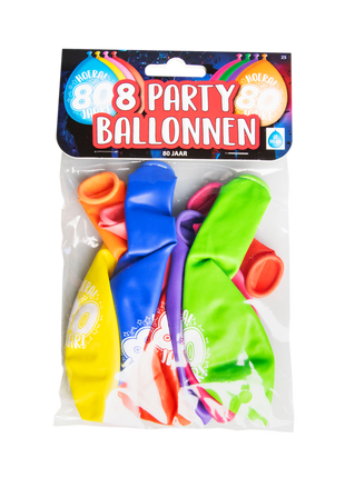 80 Jahre Luftballons - 8 Stück - 30 cm