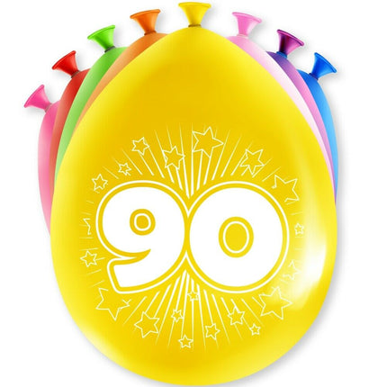 90 jaar Ballonnen - 8 stuks - 30 cm