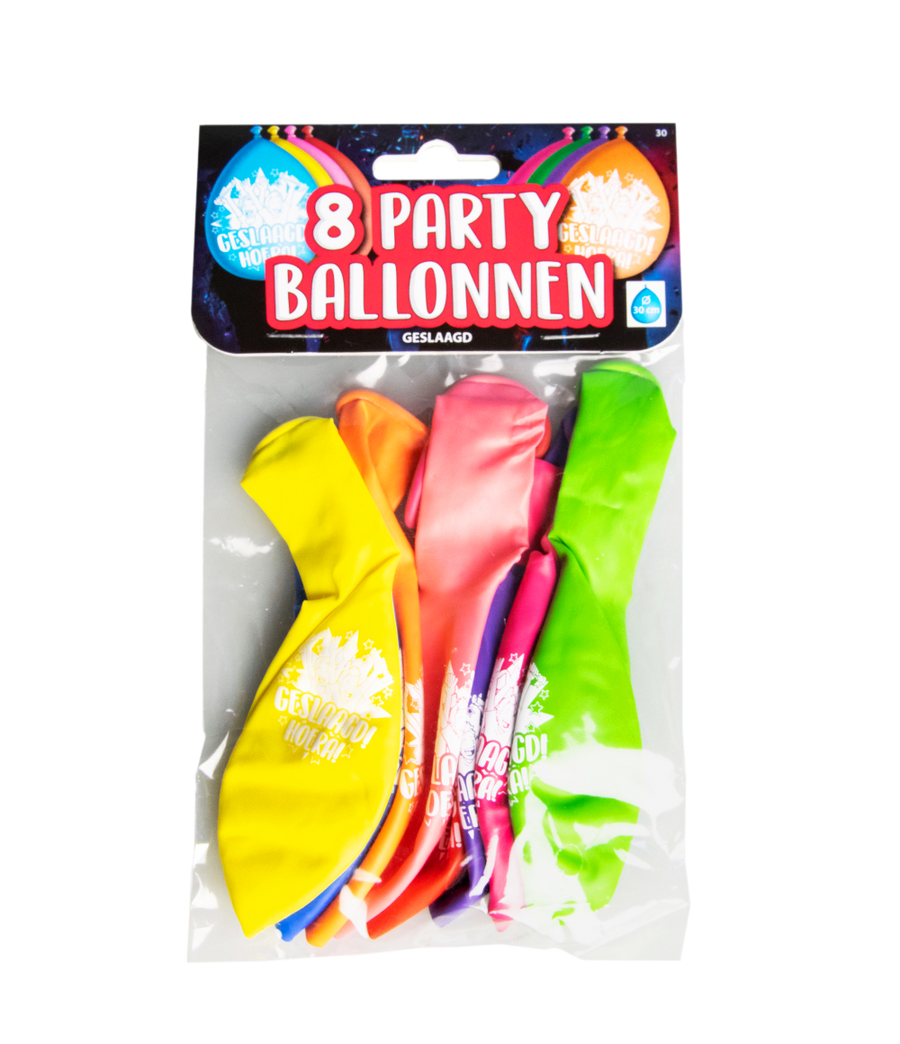 Geslaagd Ballonnen - 8 stuks - 30 cm