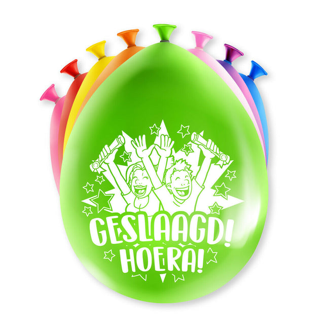 Geslaagd Ballonnen - 8 stuks - 30 cm