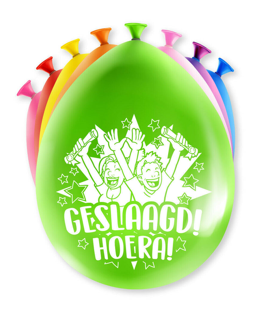 Geslaagd Ballonnen - 8 stuks - 30 cm