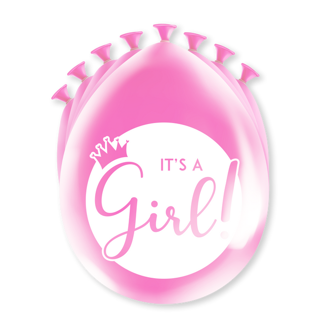 It's a girl Ballonnen - 8 stuks - 30 cm