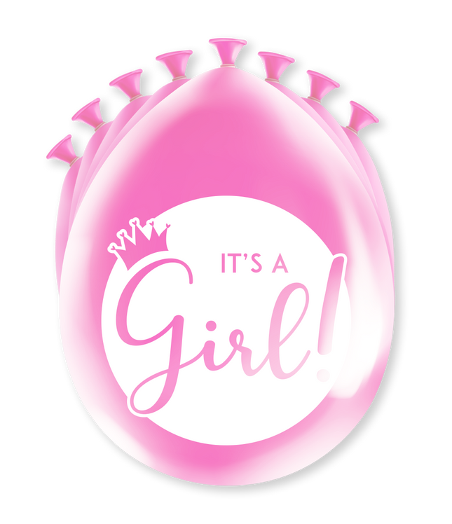 It's a girl Ballonnen - 8 stuks - 30 cm