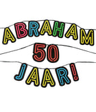 Abraham 50 jaar! Slinger - 5 meter - Neon
