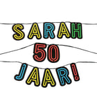 Sarah 50 jaar! Slinger - 5 meter - Neon