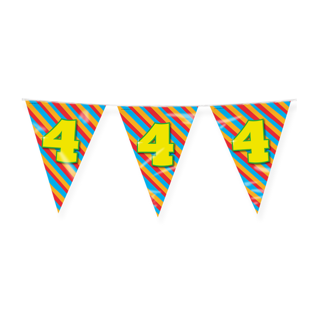 4 jaar Vlaggenlijn - 10 meter - Happy