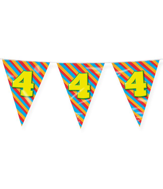 4 jaar Vlaggenlijn - 10 meter - Happy