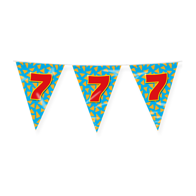 7 jaar Vlaggenlijn - 10 meter - Happy