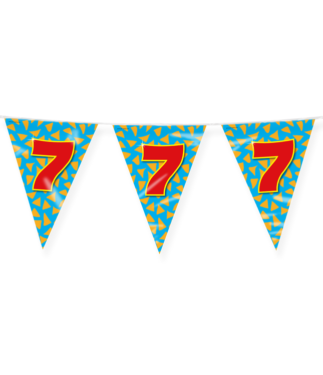 7 jaar Vlaggenlijn - 10 meter - Happy