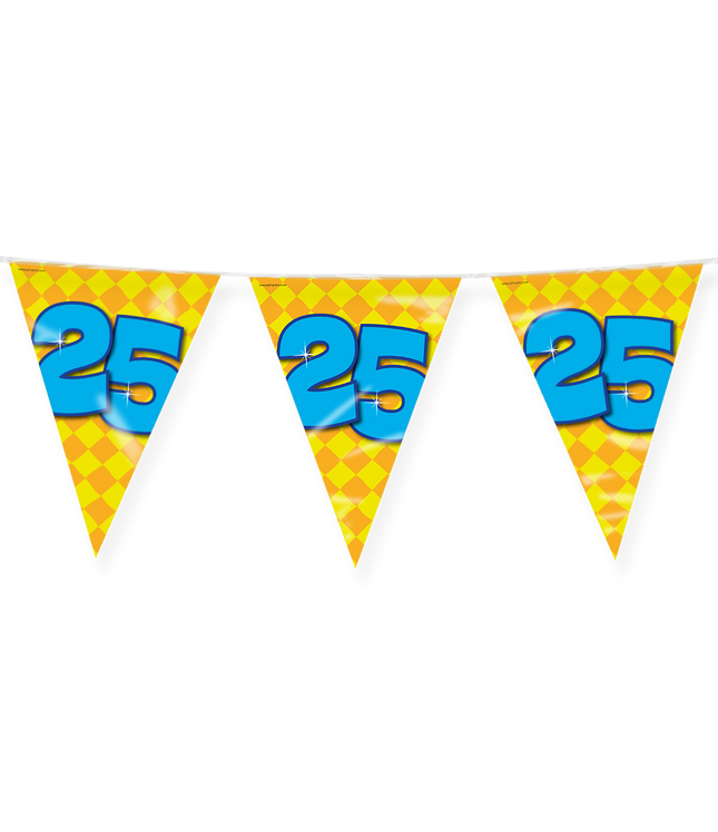 25 jaar Vlaggenlijn - 10 meter - Happy