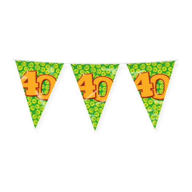 40 jaar Vlaggenlijn - 10 meter - Happy