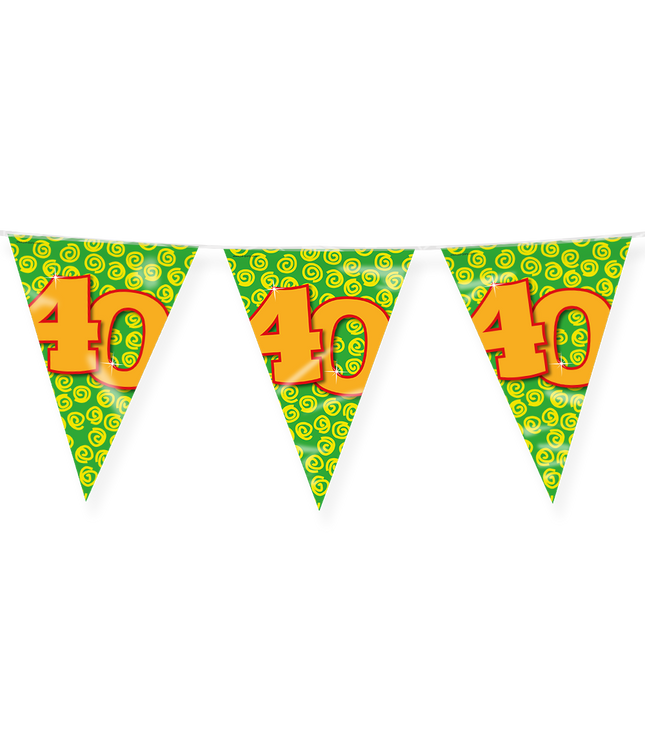 40 jaar Vlaggenlijn - 10 meter - Happy