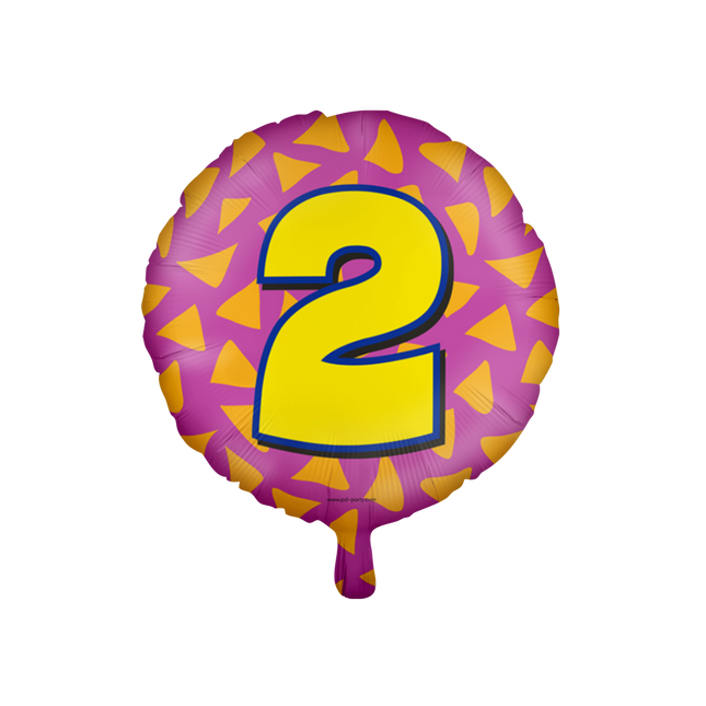 2 jaar Folieballon - Happy