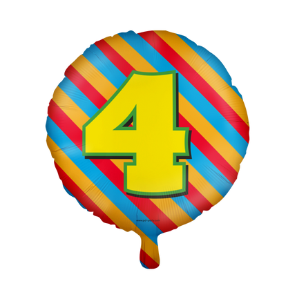 4 jaar Folieballon - Happy