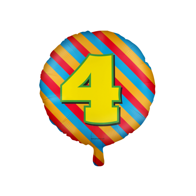 4 jaar Folieballon - Happy
