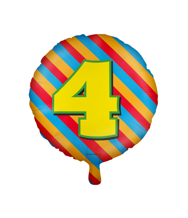 4 jaar Folieballon - Happy