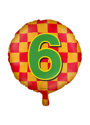 6 jaar Folieballon - Happy