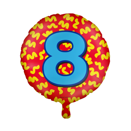 8 jaar Folieballon - Happy