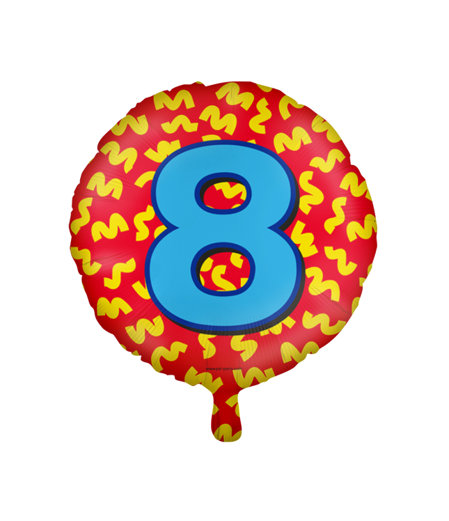 8 jaar Folieballon - Happy
