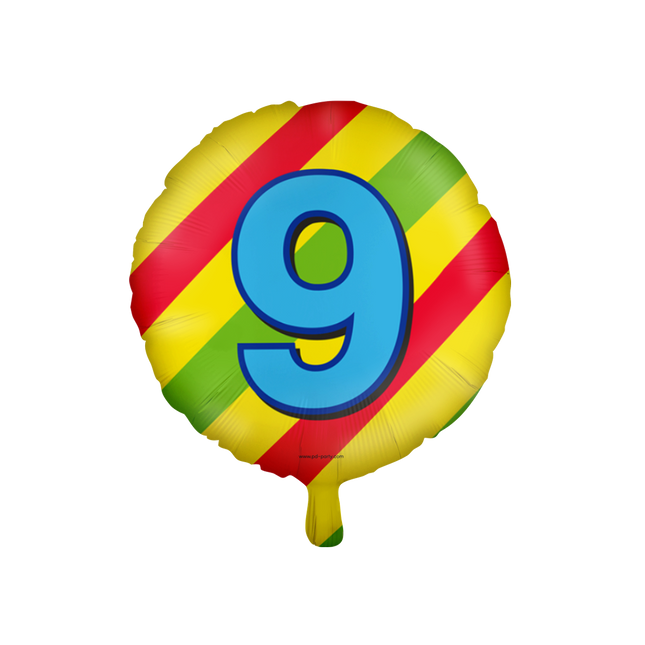 9 jaar Folieballon - Happy