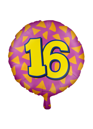 16 jaar Folieballon - Happy