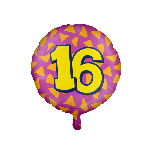 16 jaar Folieballon - Happy