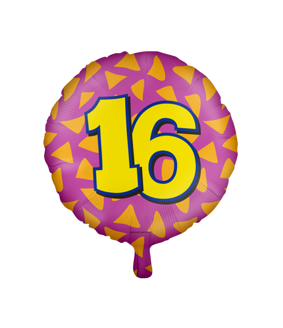 16 jaar Folieballon - Happy