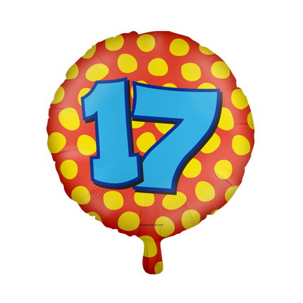 17 jaar Folieballon - Happy