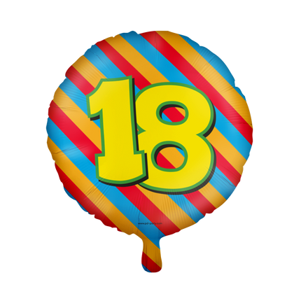 18 jaar Folieballon - Happy