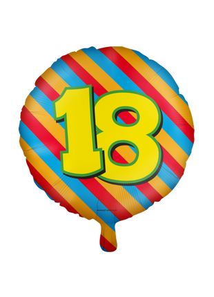 18 jaar Folieballon - Happy