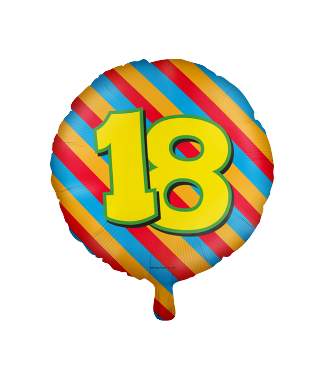 18 jaar Folieballon - Happy