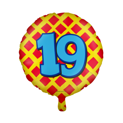 19 jaar Folieballon - Happy