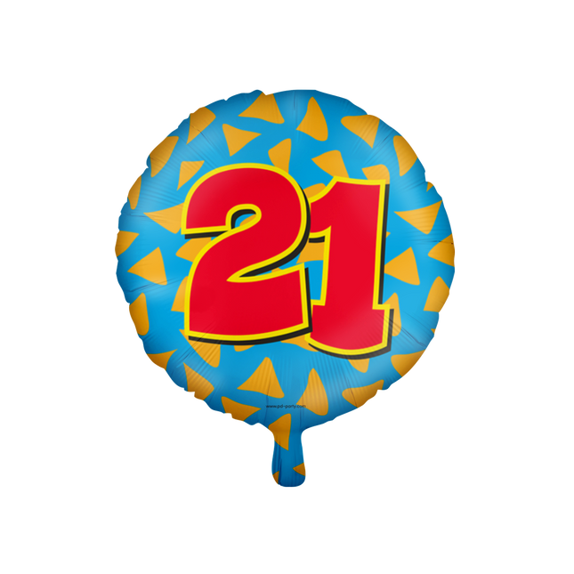21 jaar Folieballon - Happy