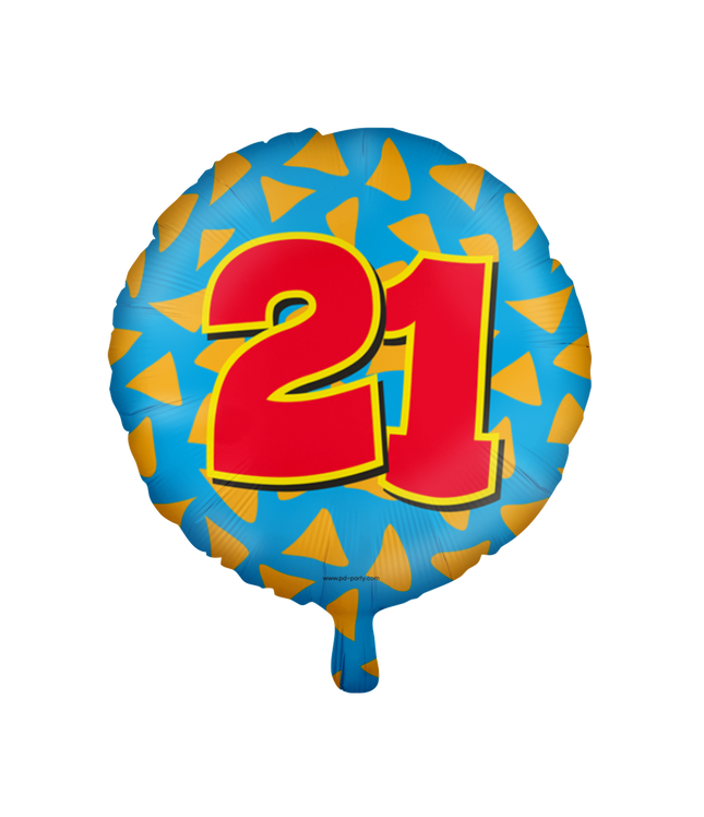 21 jaar Folieballon - Happy