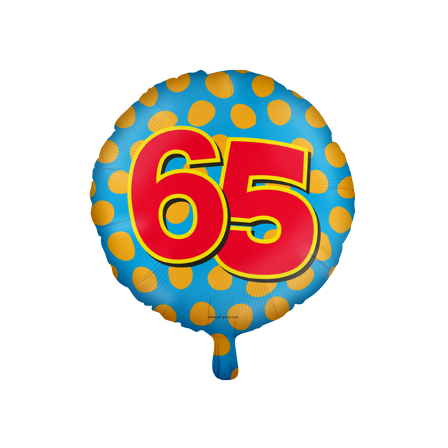 65 jaar Folieballon - Happy