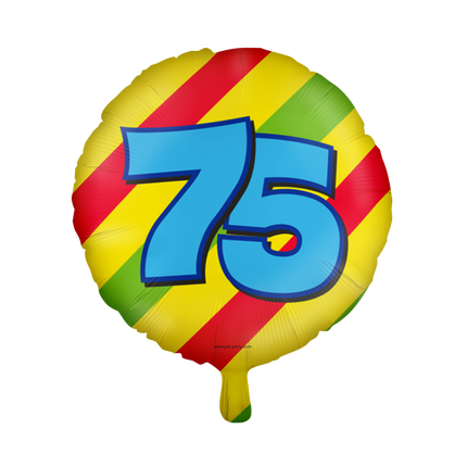 75 jaar Folieballon - Happy