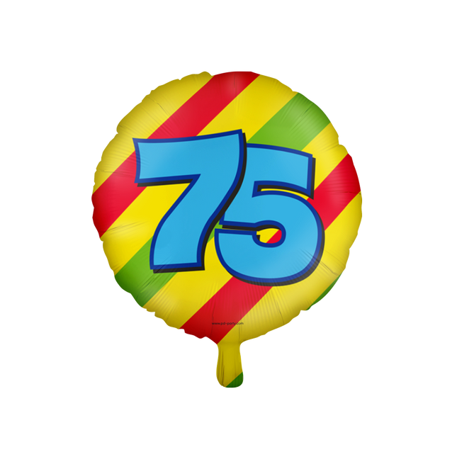 75 jaar Folieballon - Happy