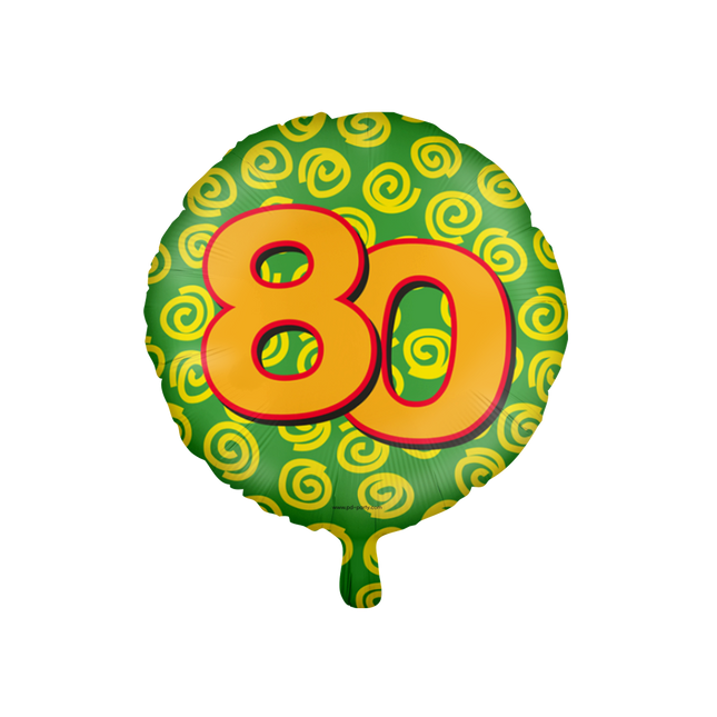 80 jaar Folieballon - Happy