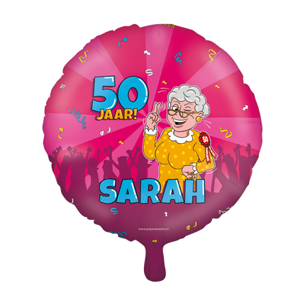 Sarah cartoon - Folieballon - 45 cm