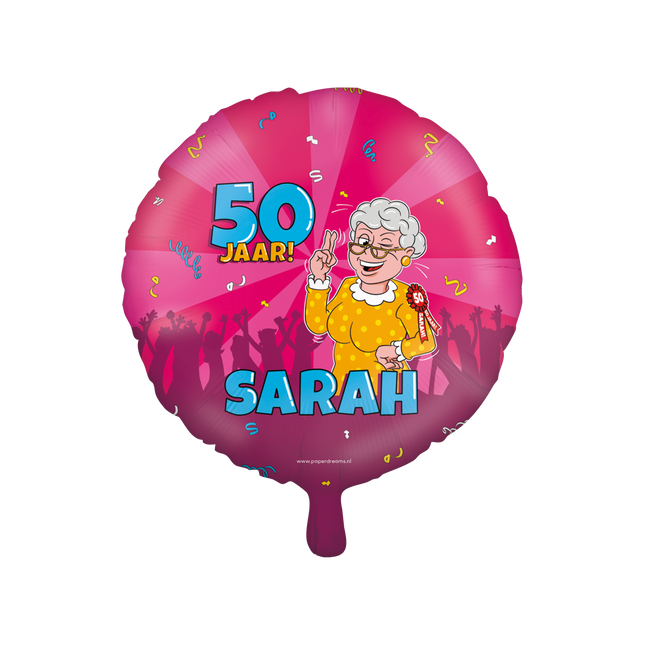 Sarah cartoon - Folieballon - 45 cm