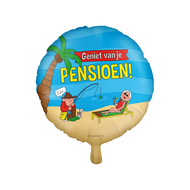Pensioen Folieballon - 45 cm - cartoon