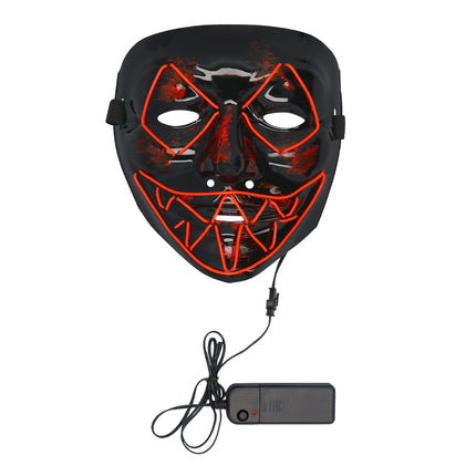 LED masker Killer smile rood - Halloween